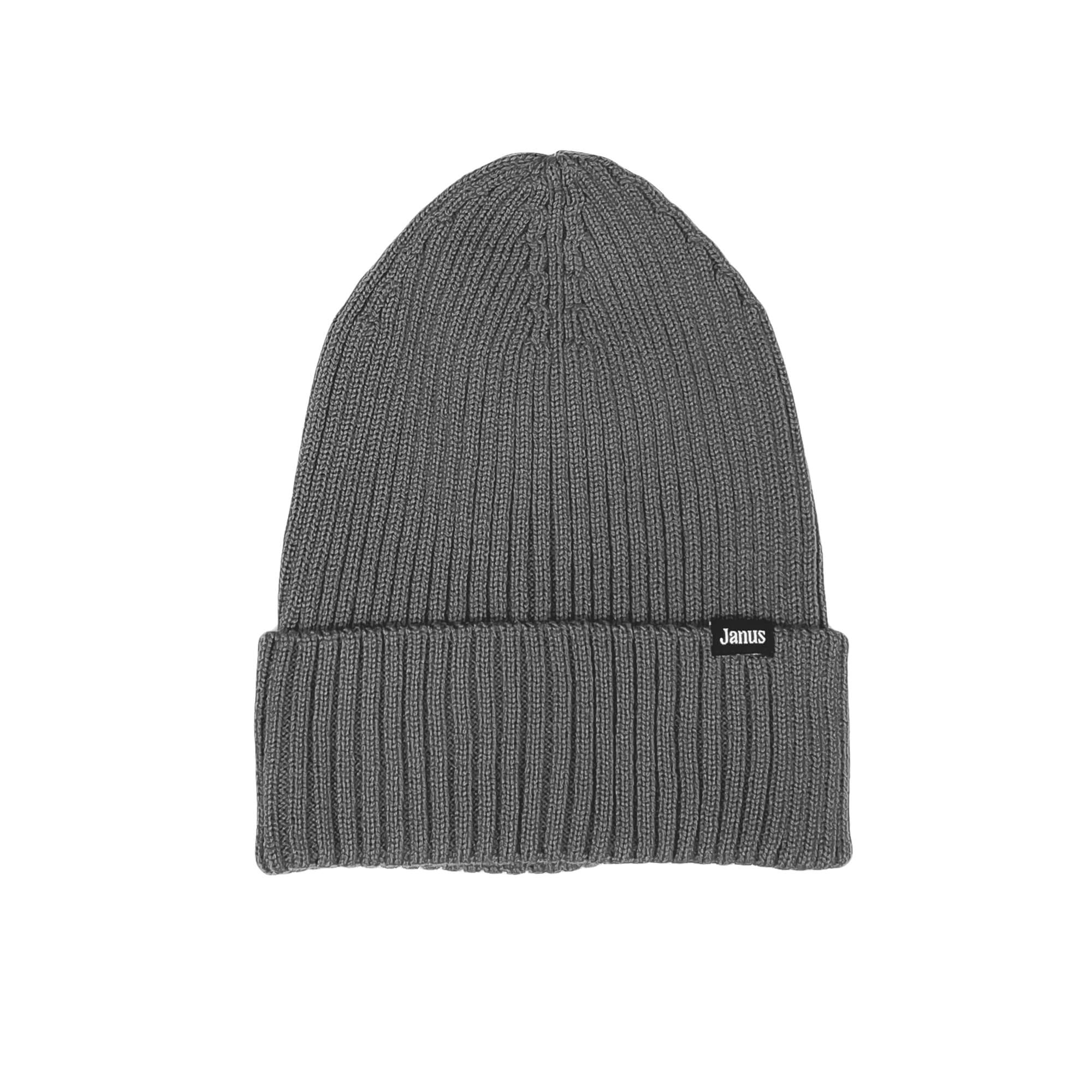 Janus merinoull beanie, Classic kolleksjon, gråmelert