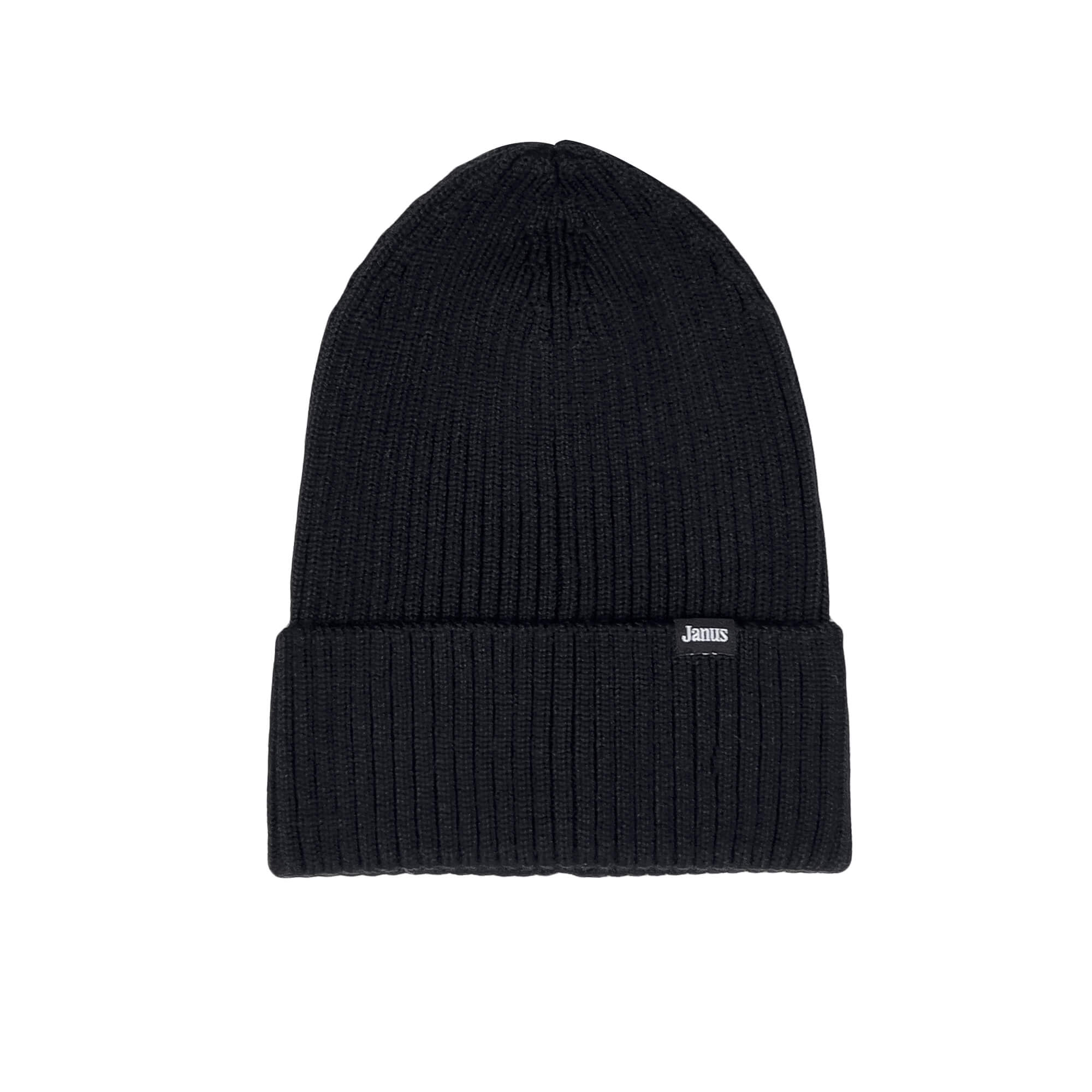 Janus merinoull beanie, Classic kolleksjon, farge svart