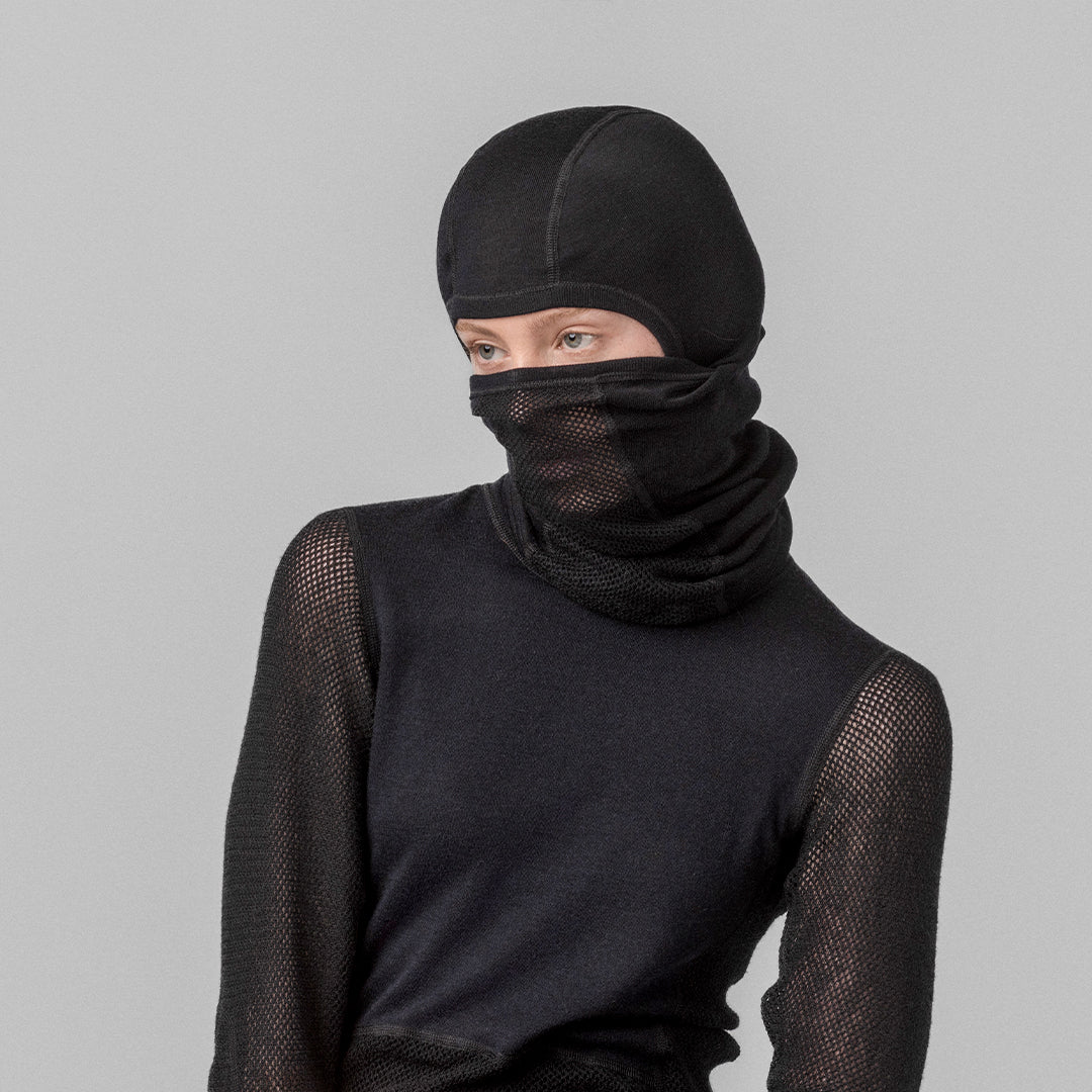 merinoull balaclava janus warm unisex warm svart