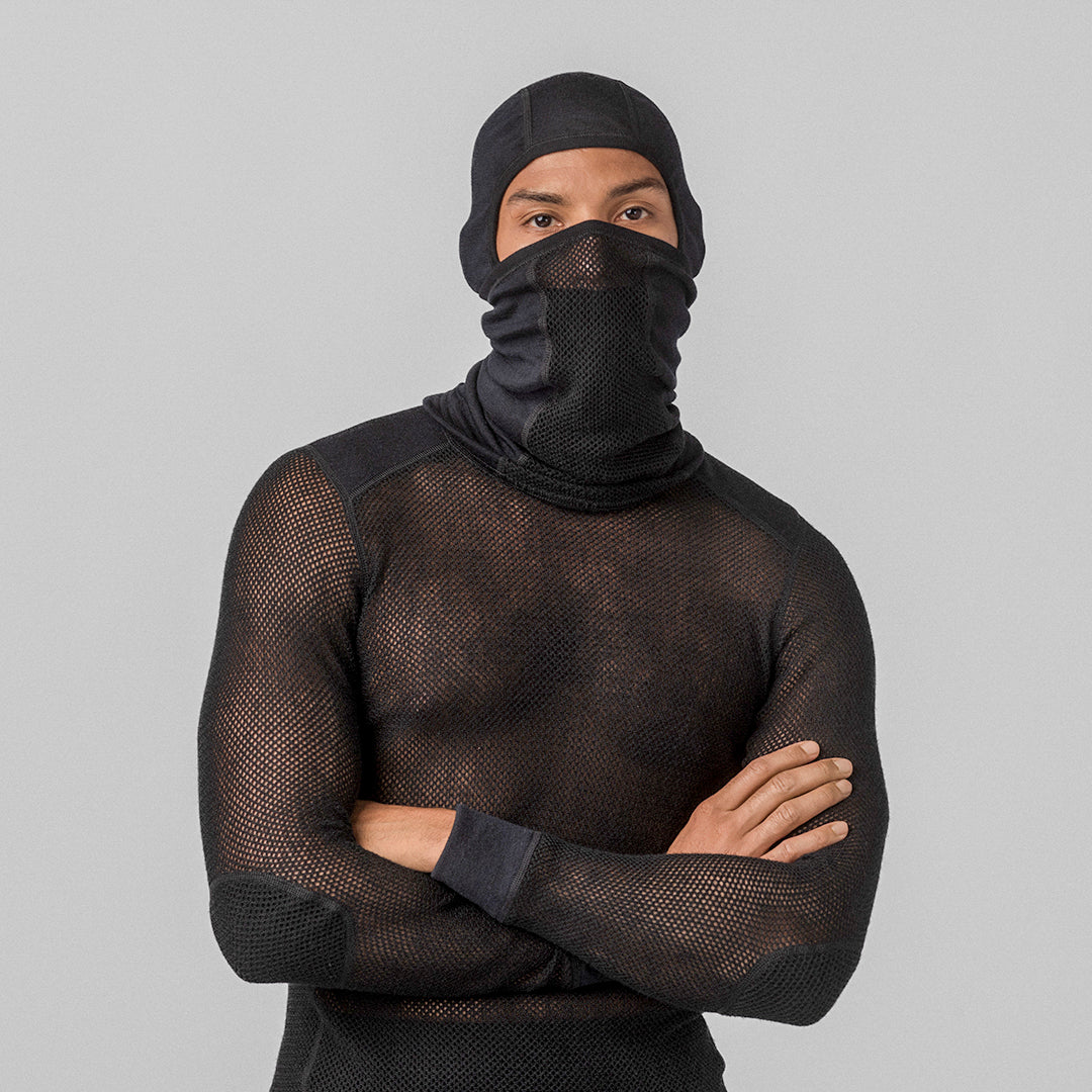 merinoull balaclava janus warm unisex warm svart