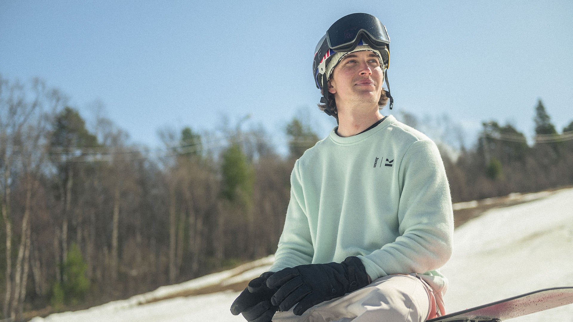 Marcus Kleveland med Janus ullfleece crew neck, farge grønn